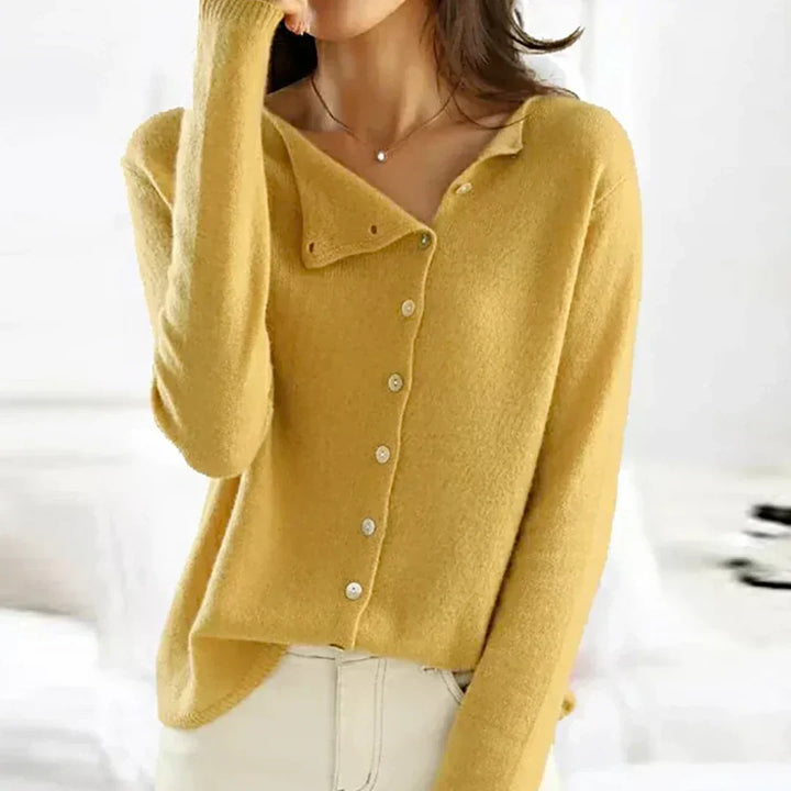 Women's Essential Knit Cardigan for Layering in Yellow