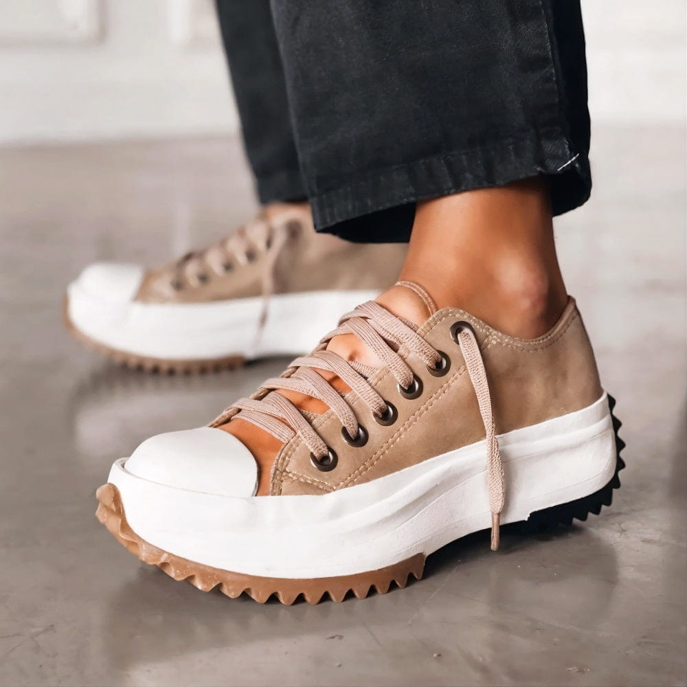 Women's Everyday Orthopedic Platform Sneaker in Brown
