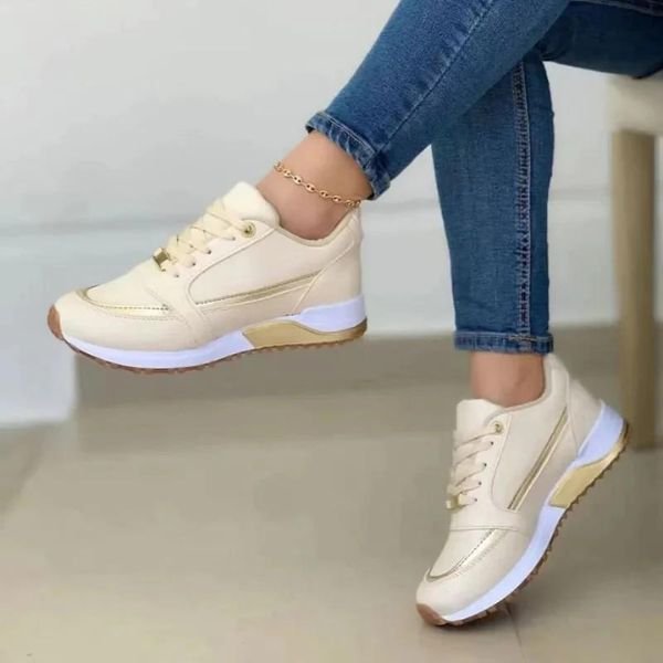 Women's Everyday Orthopedic Sneaker in Gold-coloured