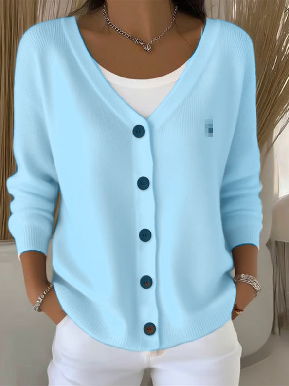 Women's Flattering Knit Pullover in Blue