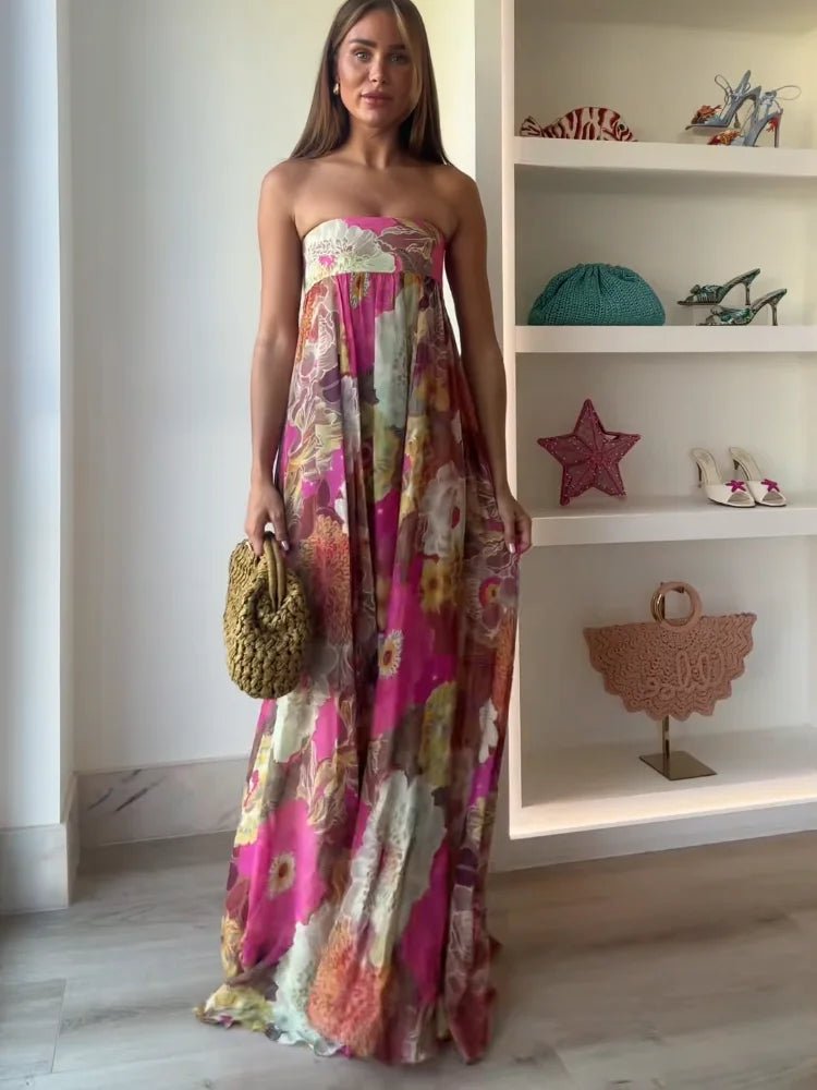 Women's Floral Maxi Dress for Wedding Guests