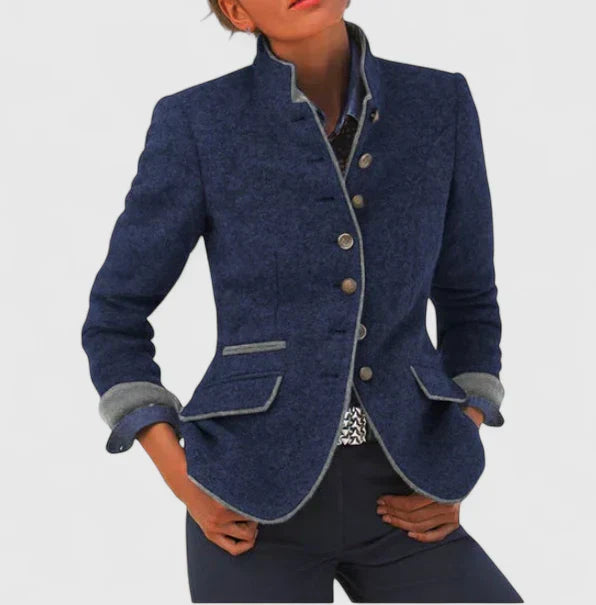 Women's Formal Knit Cardigan for Office in Blue