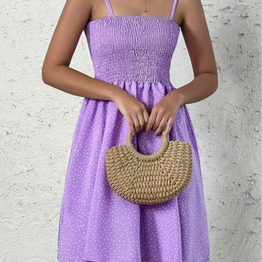 Women's Halter Polka Dot Summer Dress (5)