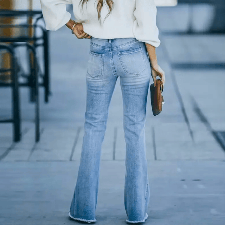 Women's High-Waist Straight Jeans for Spring (3)