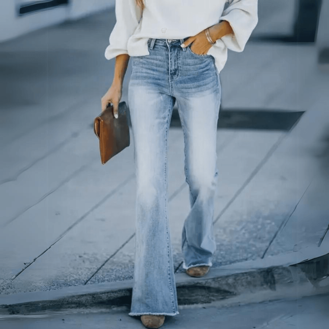 Women's High-Waist Straight Jeans for Spring (5)
