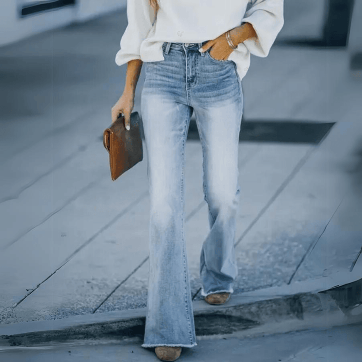 Women's High-Waist Straight Jeans for Spring (5)