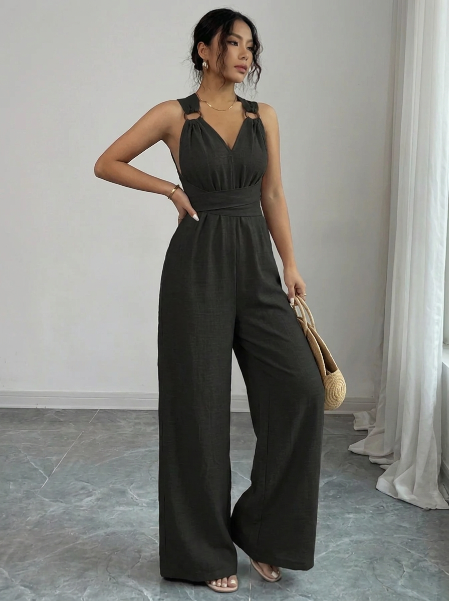 Women's Lace Knit Jumpsuit Set (2)