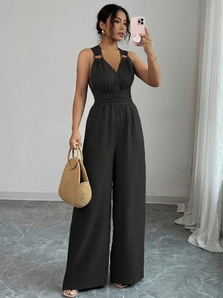Women's Lace Knit Jumpsuit Set (3)
