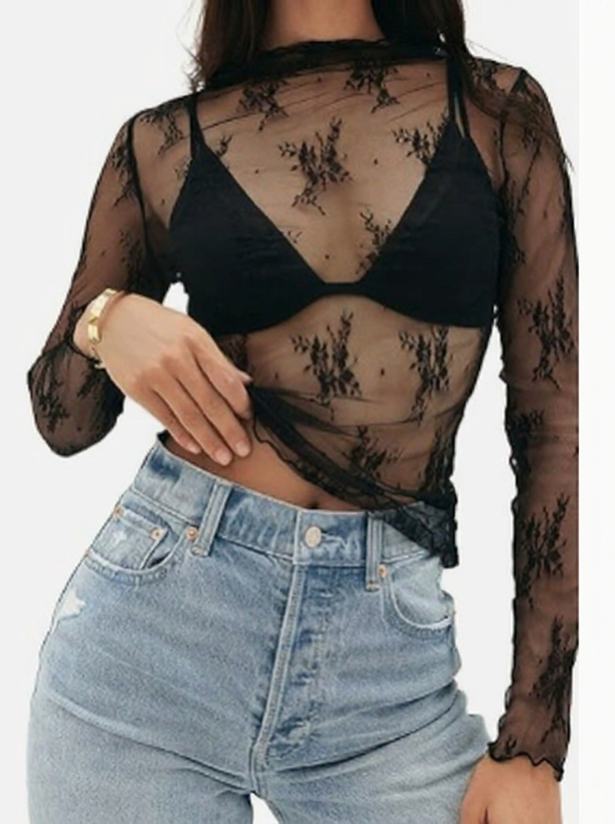 Women's Lace Knit Jumpsuit Set (8)