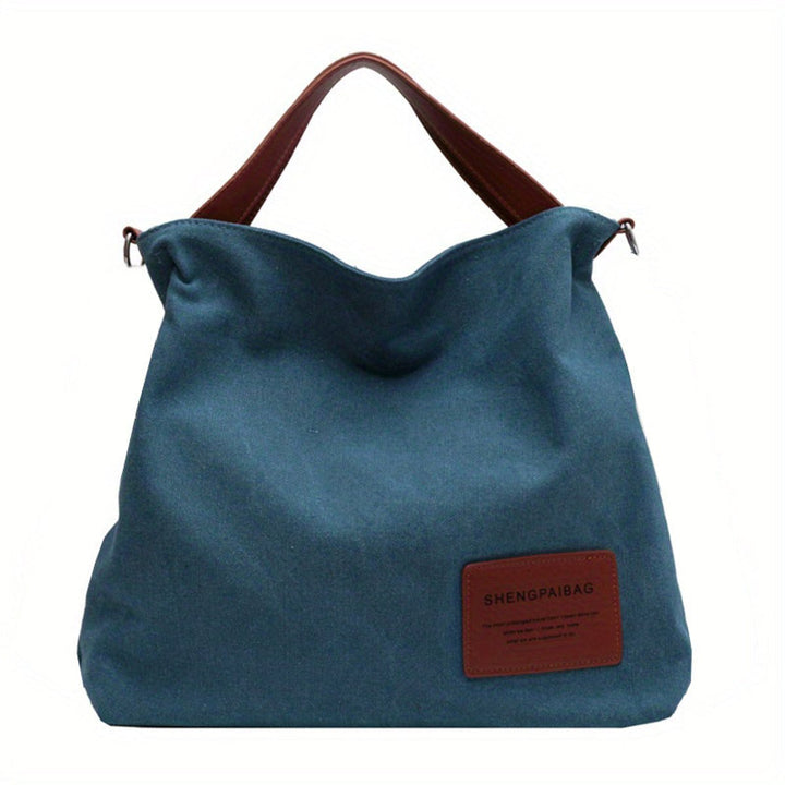 Women's Large Slouchy Canvas Bag with Adjustable Strap (6)