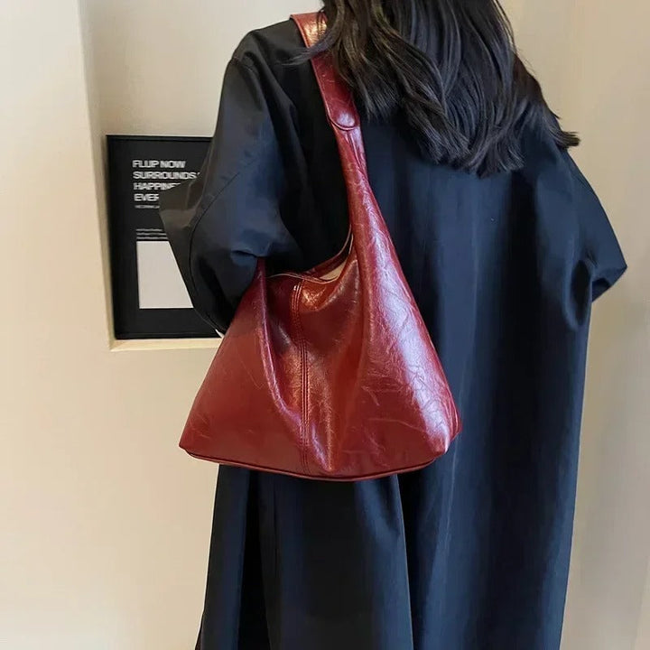 Women's Lightweight Distressed Leather Tote Bag (5)