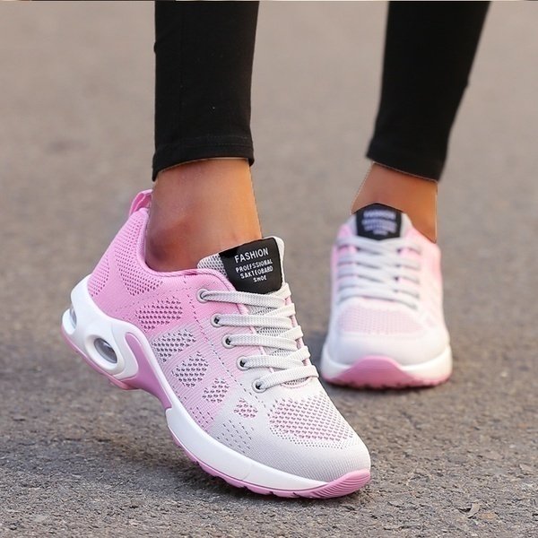 Women's Lightweight Orthopedic Slip-On Sneakers in Pink