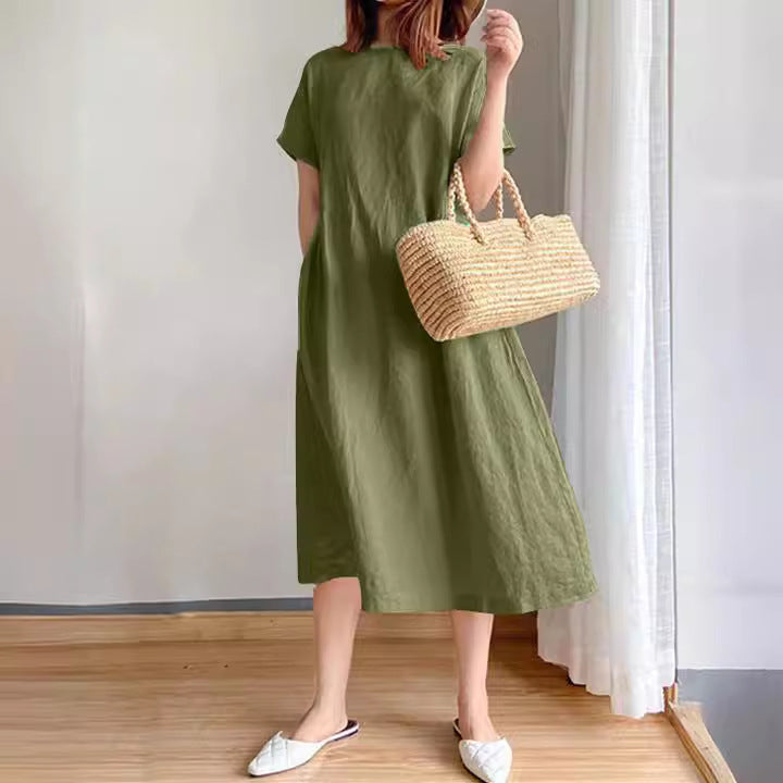 Women's Lightweight Summer Dress for Everyday Wear in Green 2