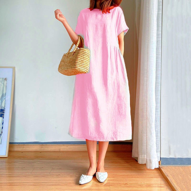 Women's Lightweight Summer Dress for Everyday Wear in Pink 1