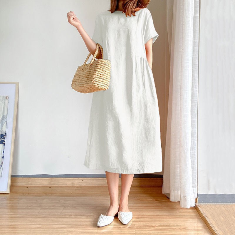Women's Lightweight Summer Dress for Everyday Wear in White 3
