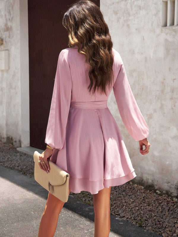 Women's Linen Dress with Gathered Waist (9)
