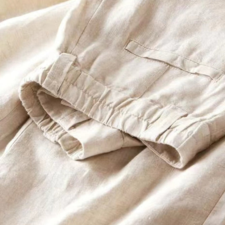 Women's Linen High-Waist Pants with Wide Leg (6)