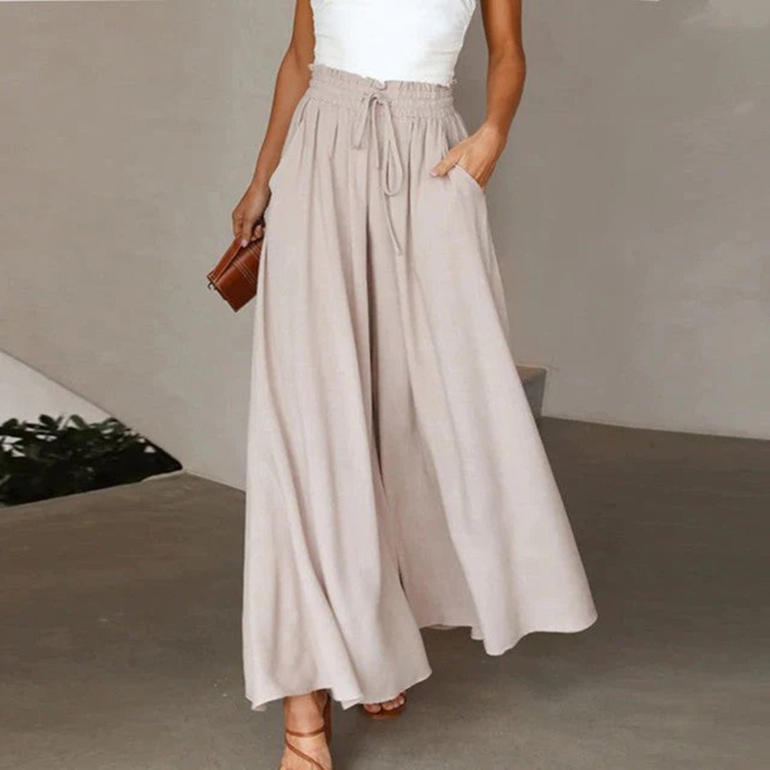 Women's Linen Pants Relaxed Silhouette Adjustable Waist (5)