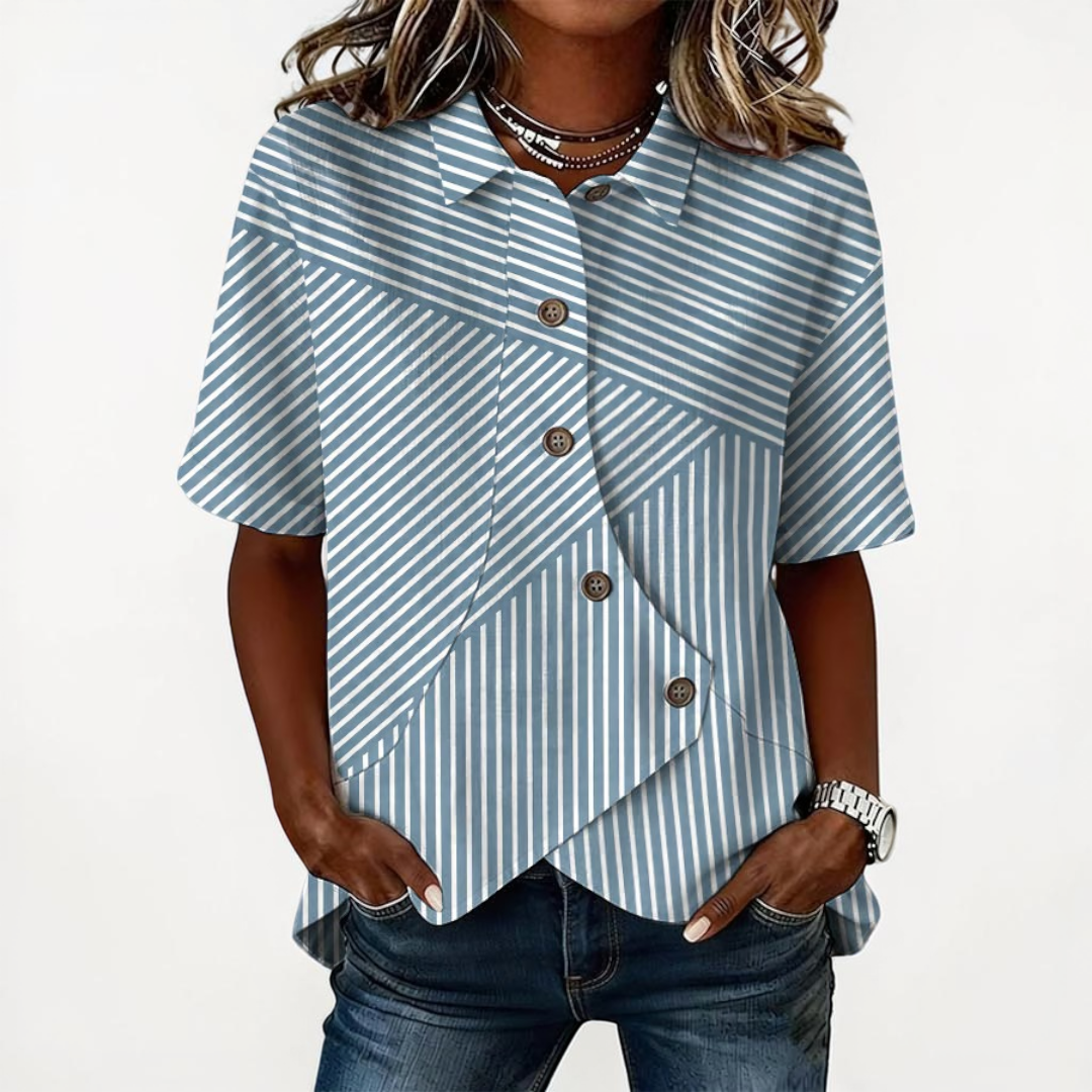 Women's Linen Shirt for Everyday Styling in Blue