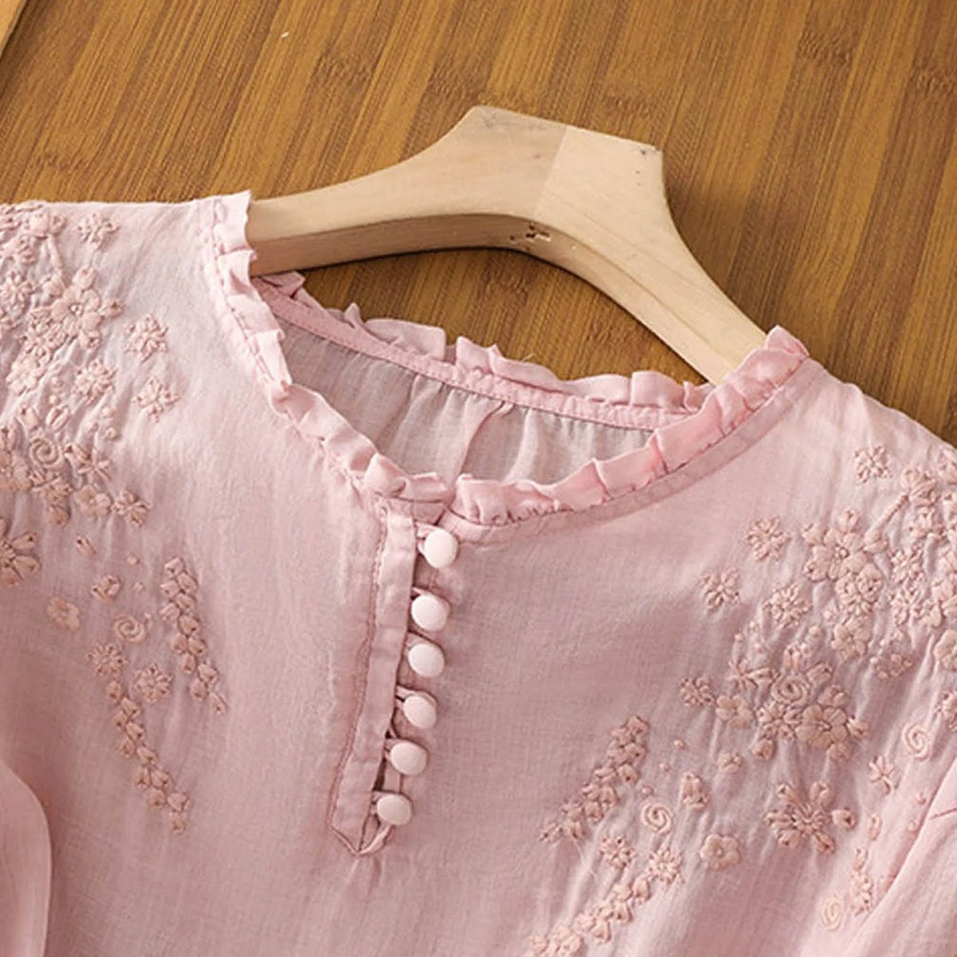 Women's Longsleeve Bohemian Puff Blouse (4)
