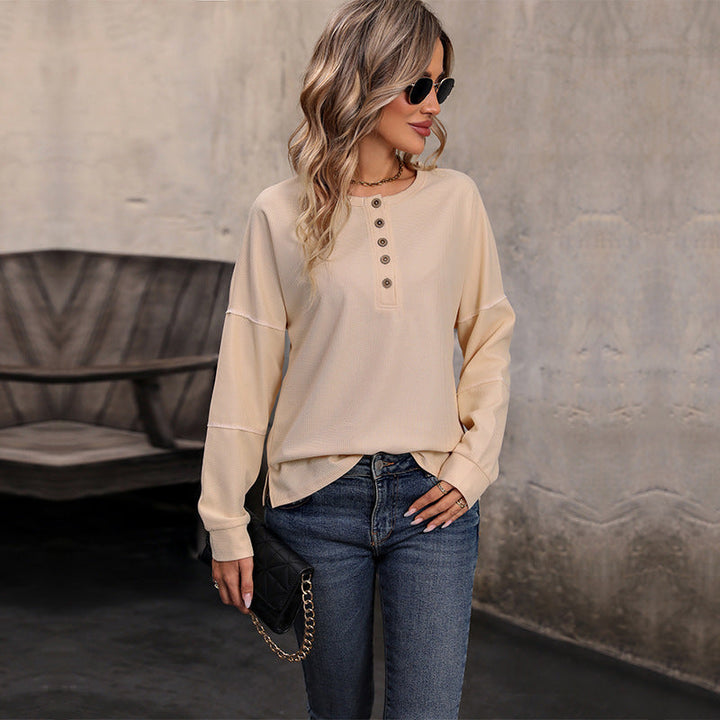 Women's Longsleeve Casual Button Top (2)