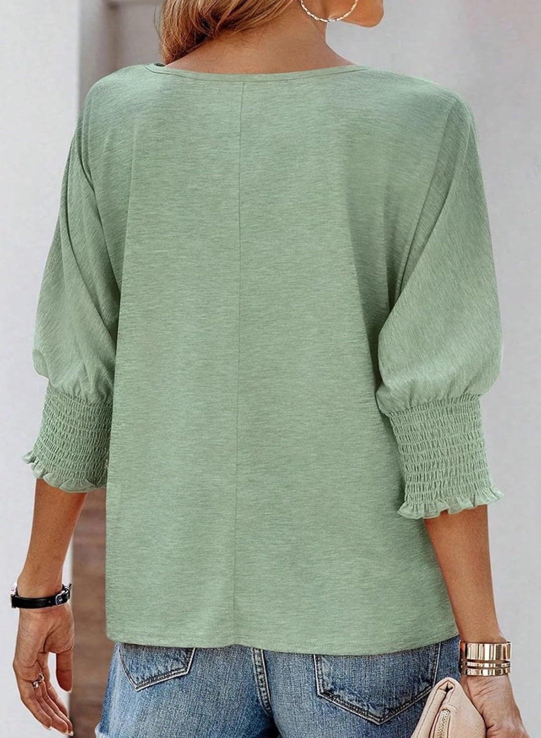 Women's Longsleeve Round-Neck Blouse (3)
