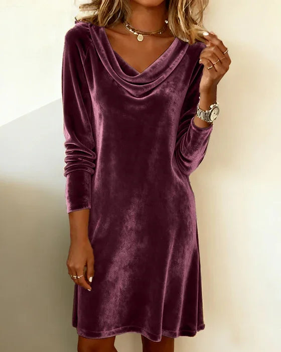Women's Luxurious Velour Wedding Guest Dress (19)