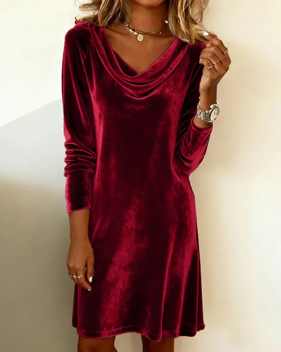 Women's Luxurious Velour Wedding Guest Dress (8)