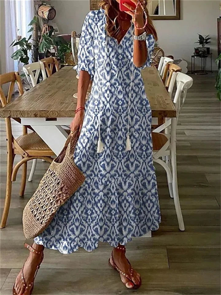 Women's Maxi Summer Dress in Blue