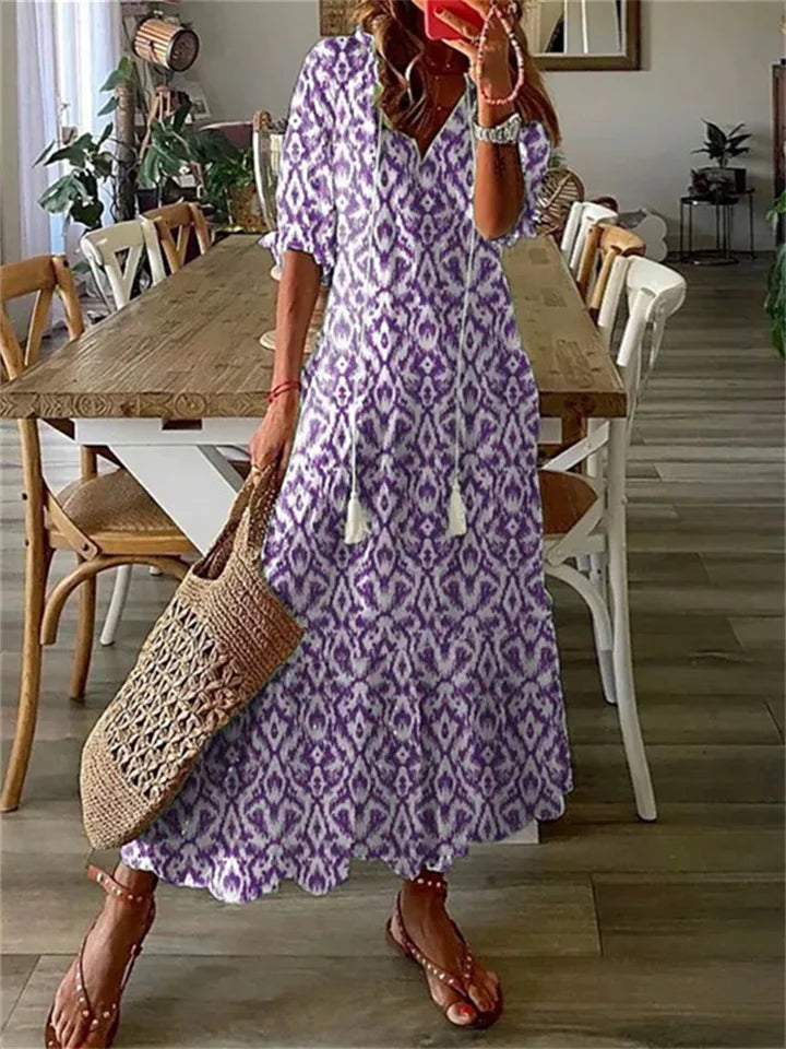 Women's Maxi Summer Dress in Purple