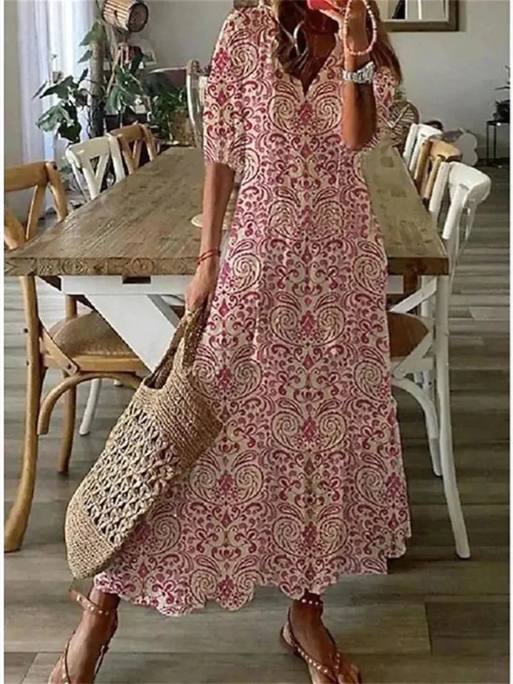 Women's Maxi Summer Dress in Red