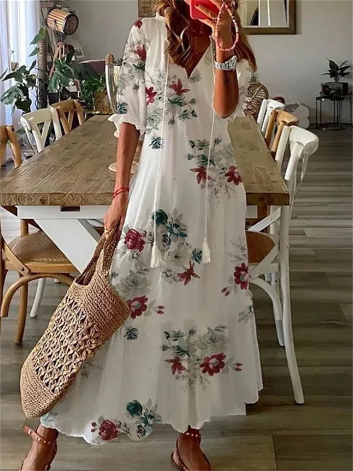 Women's Maxi Summer Dress in White