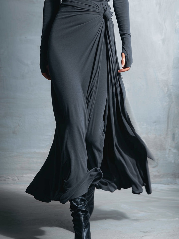 Women's Maxi Wrap Dress for Fall Wedding Guests (7)