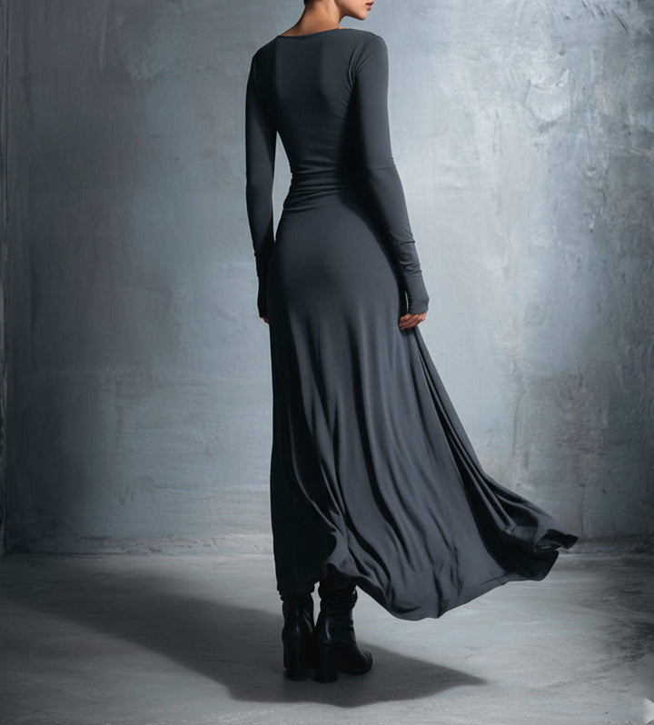 Women's Maxi Wrap Dress for Fall Wedding Guests (8)