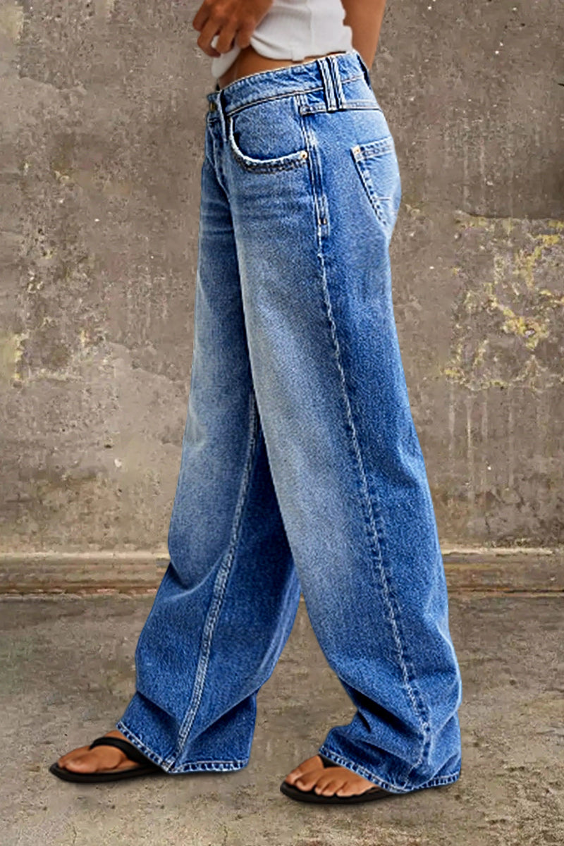Women's Mid-Rise Straight-Leg Jeans (2)