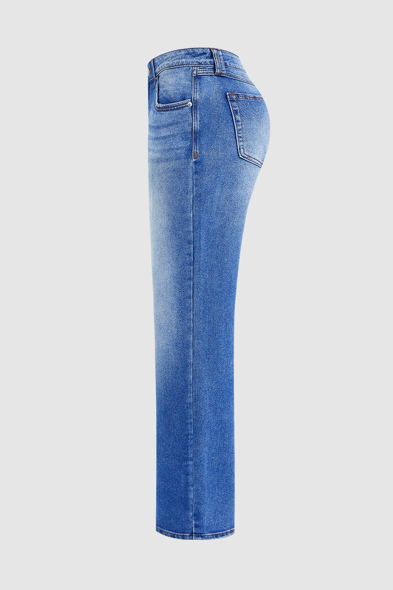 Women's Mid-Rise Straight-Leg Jeans (6)