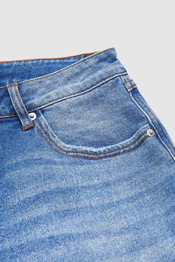 Women's Mid-Rise Straight-Leg Jeans (8)