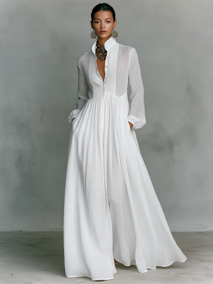 Women's Minimalist Patchwork Summer Maxi Dress (4)