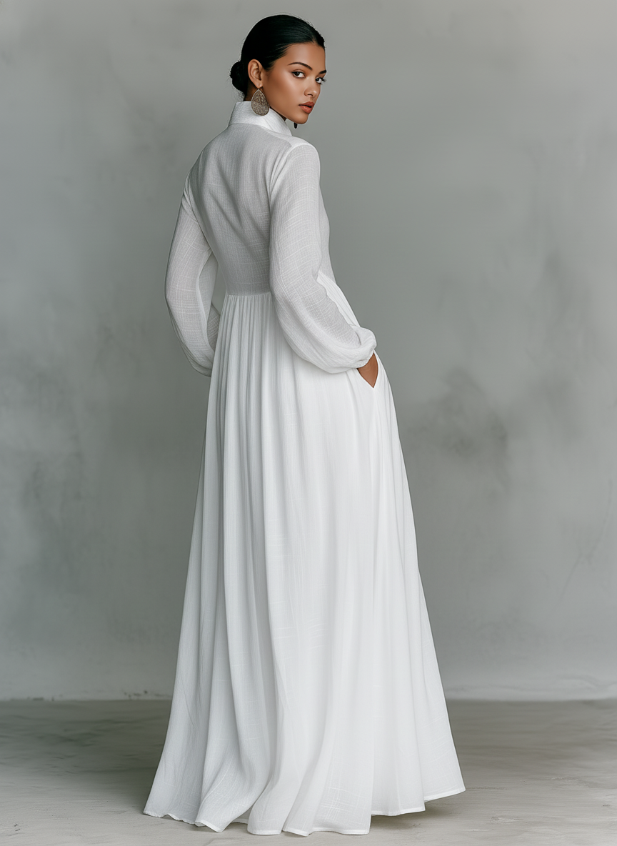 Women's Minimalist Patchwork Summer Maxi Dress (7)