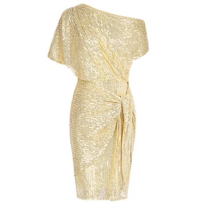 Women's Off-Shoulder Sequin Midi Cocktail Dress (5)