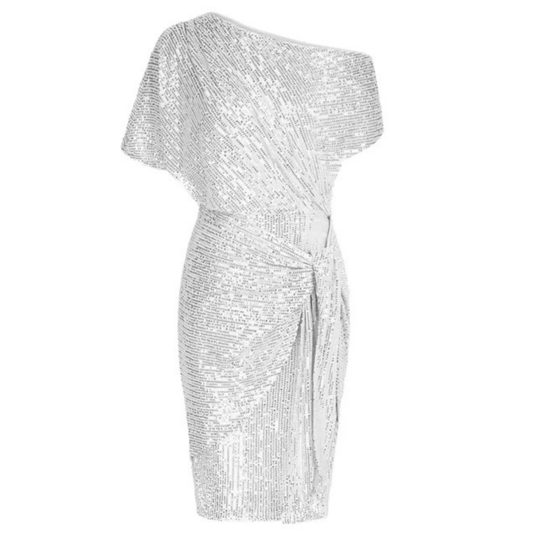 Women's Off-Shoulder Sequin Midi Cocktail Dress (7)