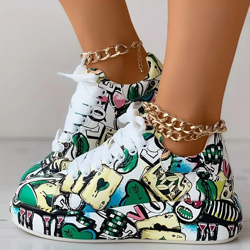 Women's Orthopedic Low-Cut Sneakers in Green