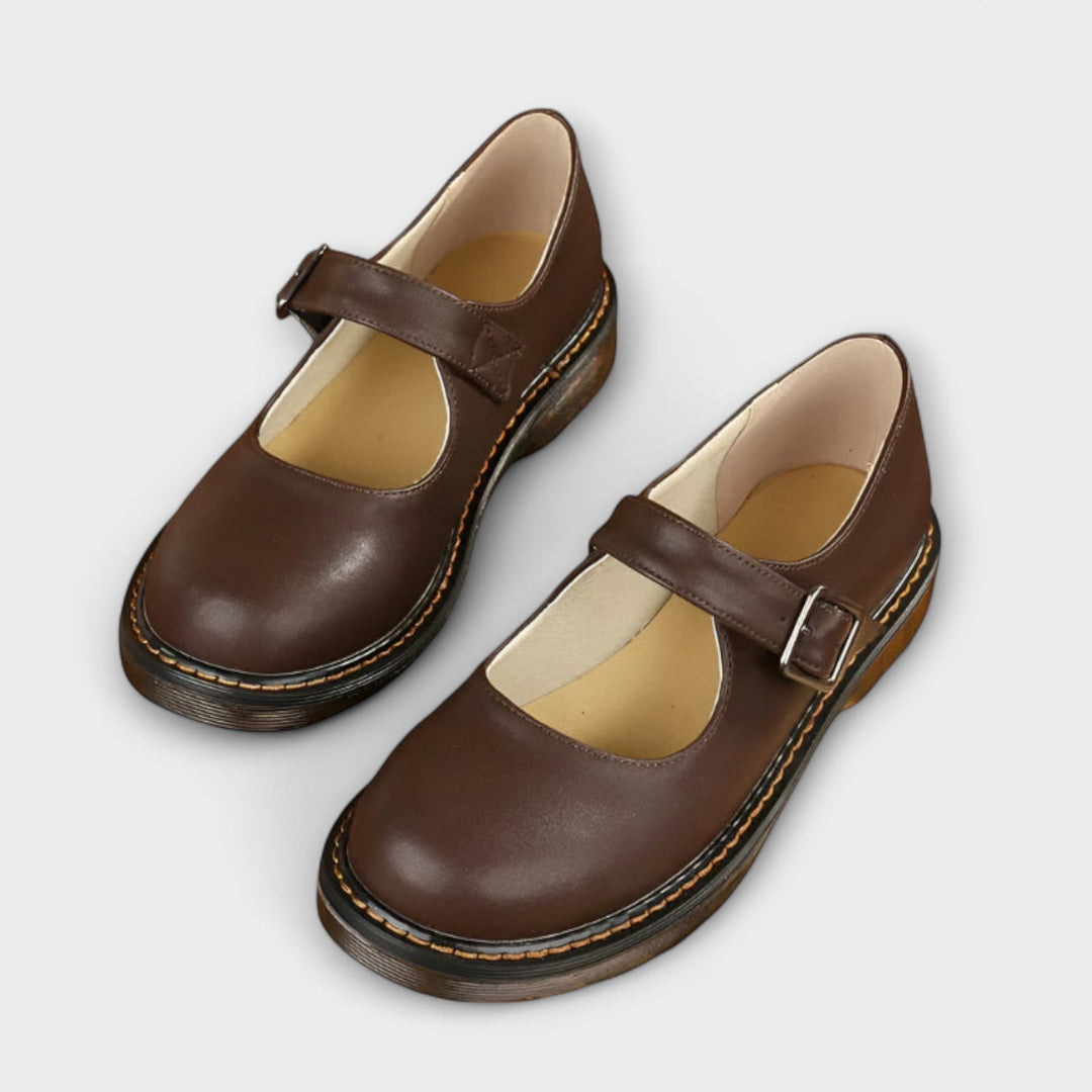 Women's Orthopedic Mary Jane Shoes in Brown