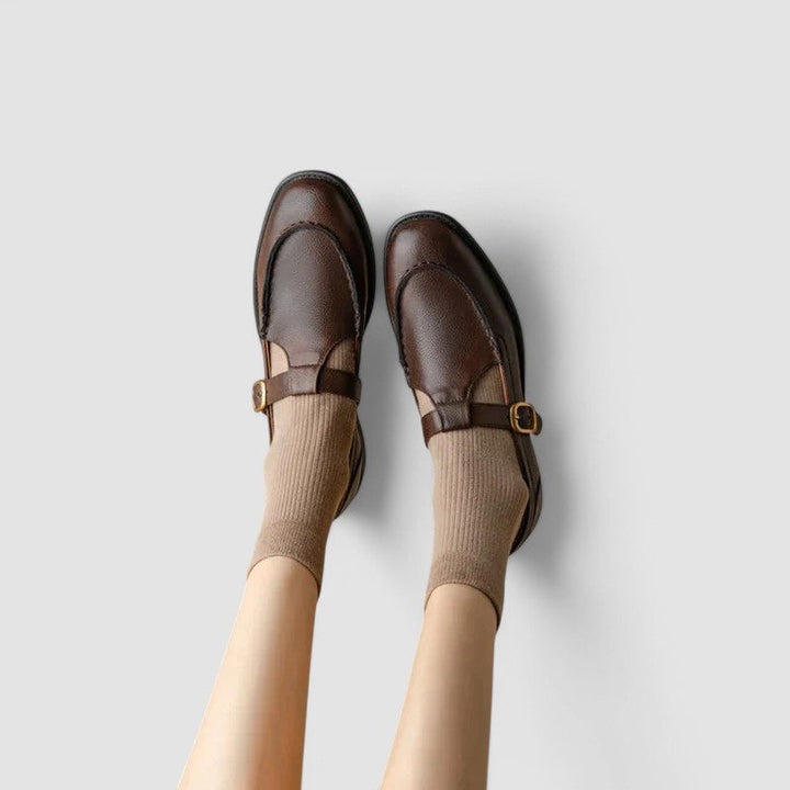 Women's Orthopedic Mary Janes with Arch Support in Brown