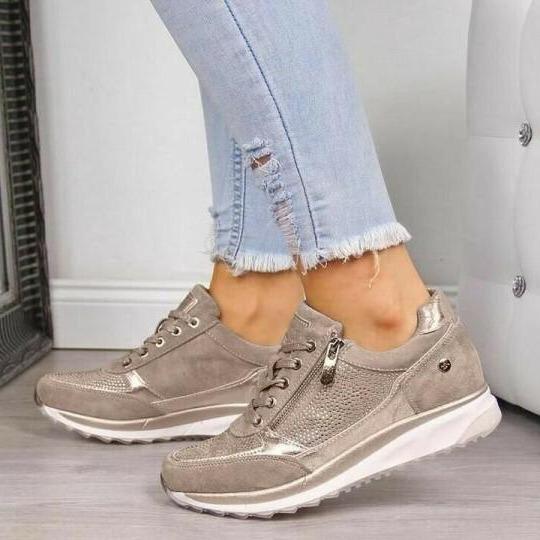 Women's Orthopedic Sneaker for Daily Comfort in Beige