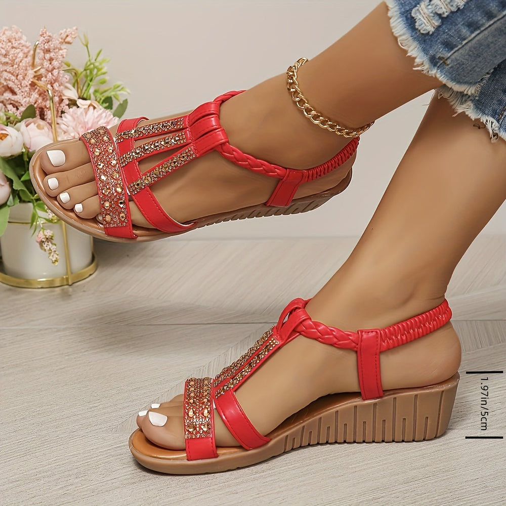 Women's Orthopedic T-Strap Wedge Sandal (2)