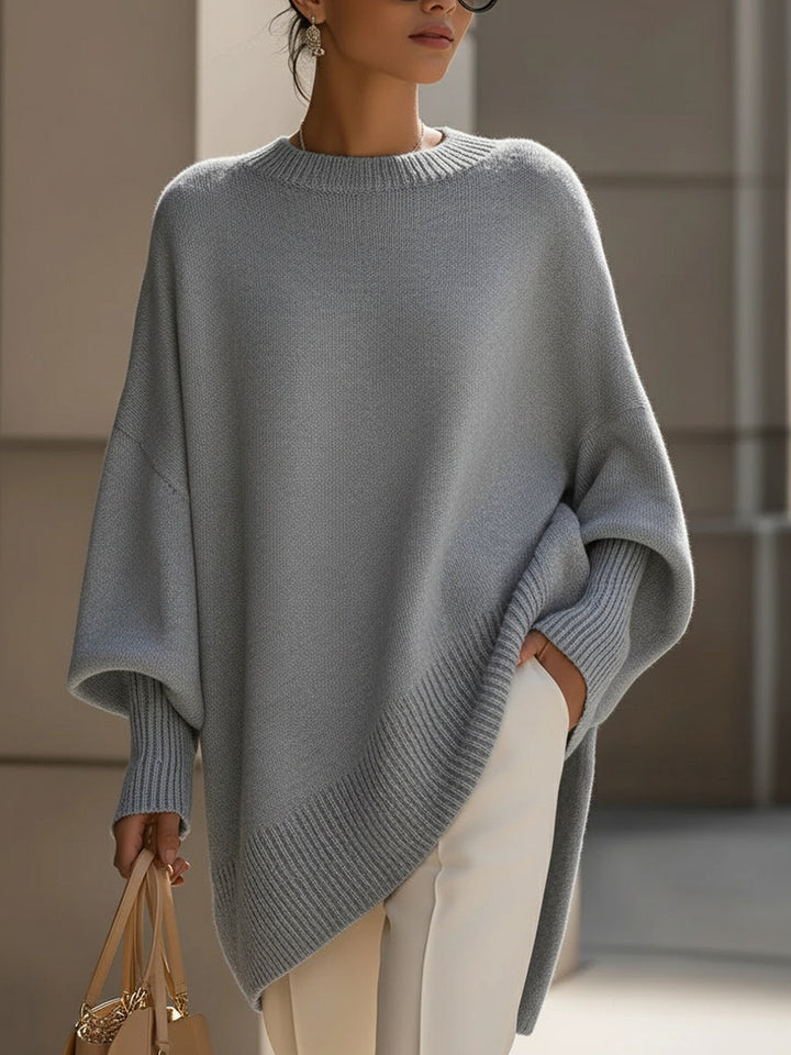 Women's Oversized Pullover for Layering in Grey