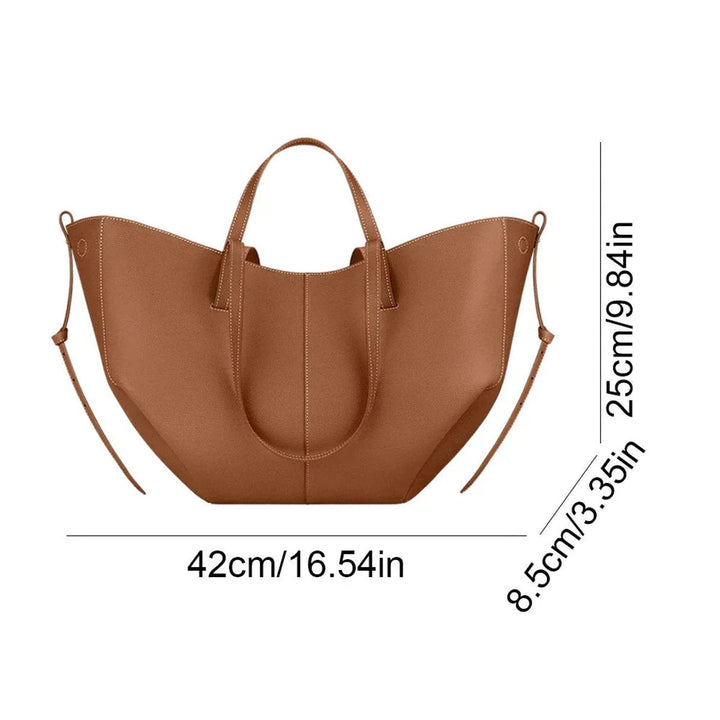 Women's Oversized Vintage Faux Leather Tote Bag (7)