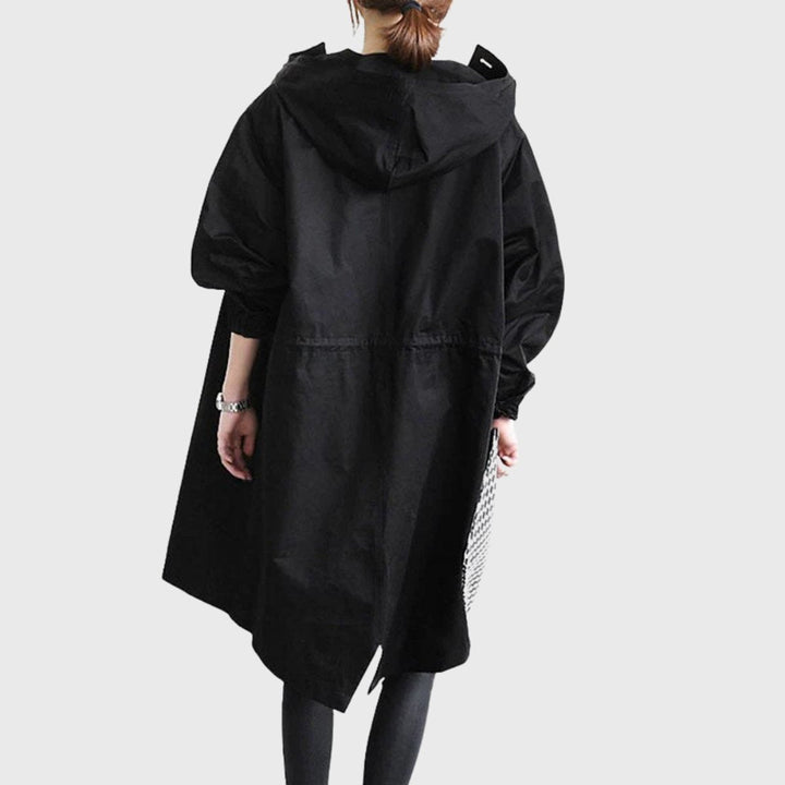 Women's Oversized Water-Repellent Hooded Trenchcoat (9)