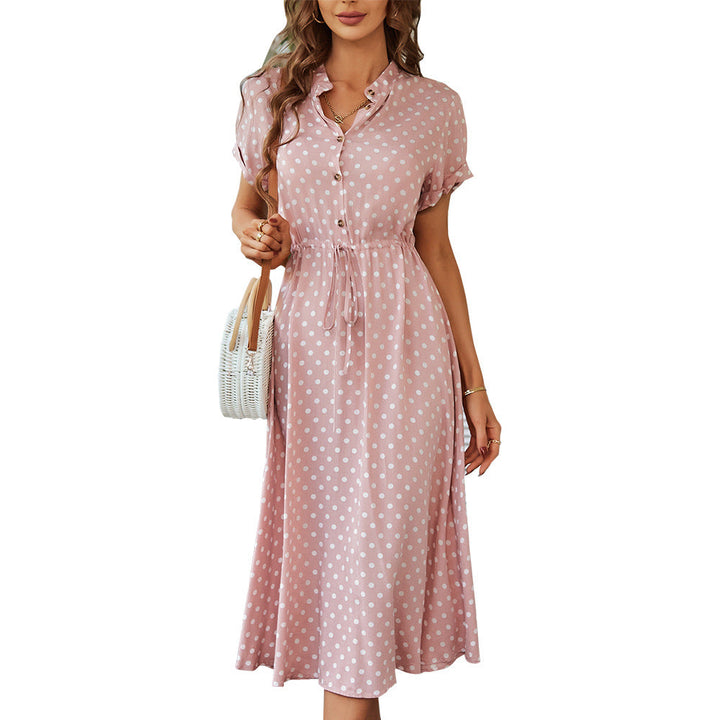 Women's Polka Dot Midi Dress for Summer (5)